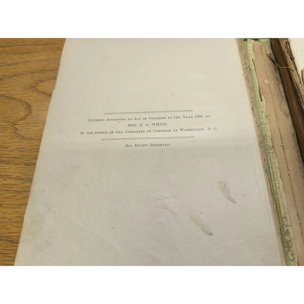 Vintage‎ Religious Book Christ Our Saviour E.G. White 1897 Review Herald